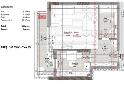 Apartament cu 1camera ,situat zona Iulius Mall!